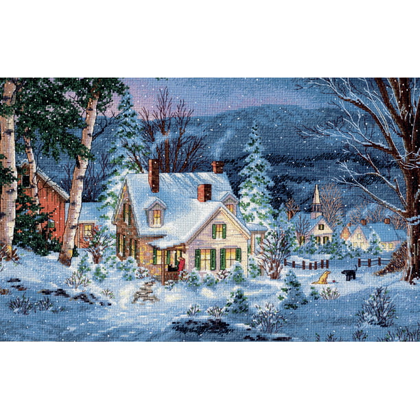 Dimension Gold Collection AURORA CABIN Counted Cross Stitch Kit Full Size  New